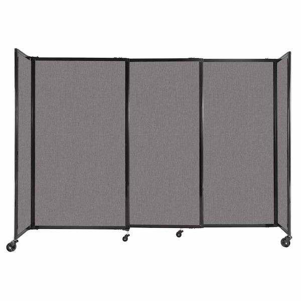 StraightWall Sliding Portable Partition 7'2" x 5' Slate Fabric